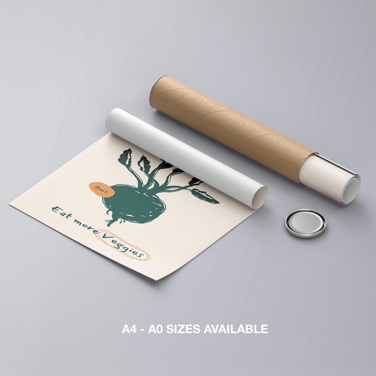 Eat More Veggies Kitchen Food - Rolled Poster Wall Art Print | House Prints