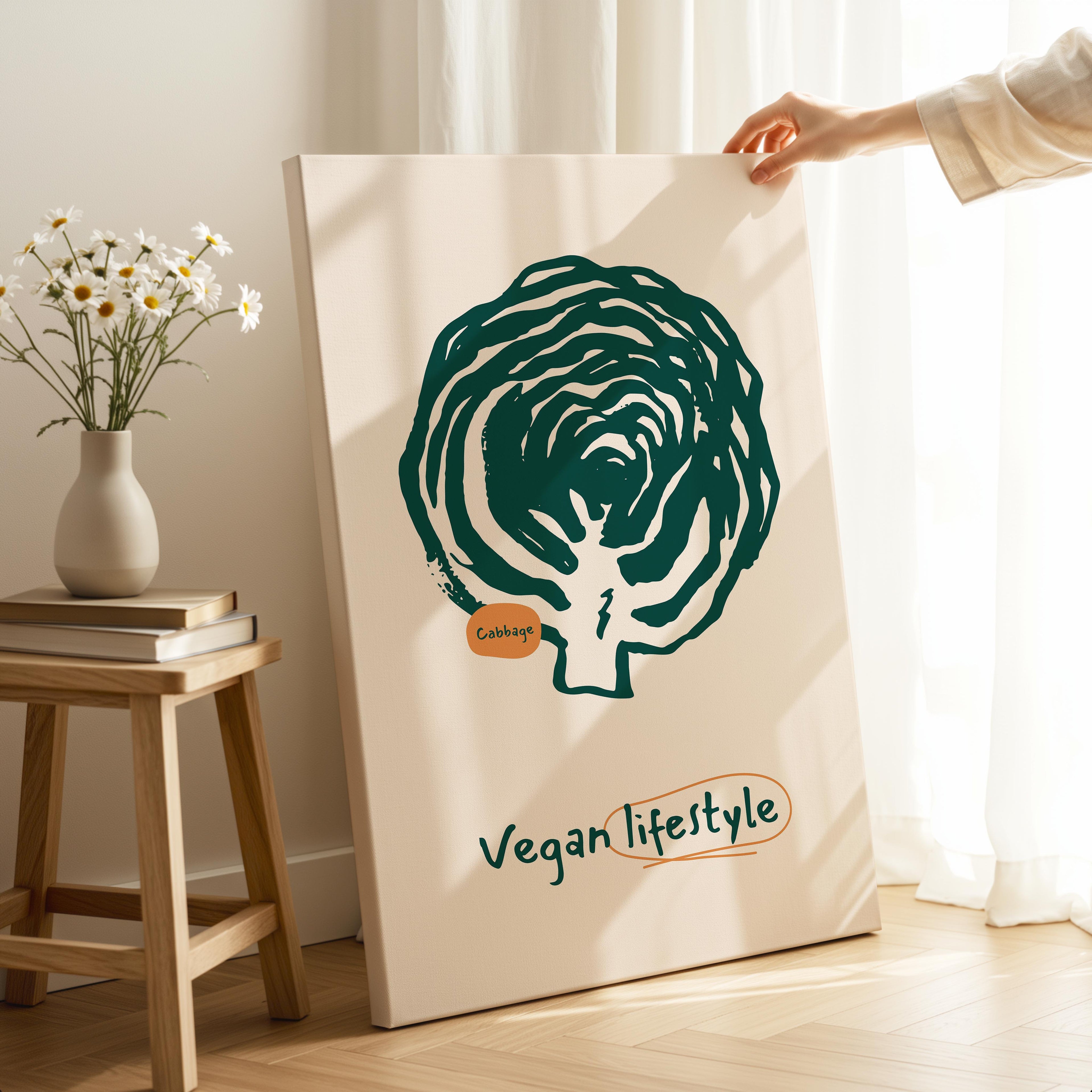 Vegan Lifestyle Food for the Kitchen - Framed Canvas Wall Art Print | House Prints