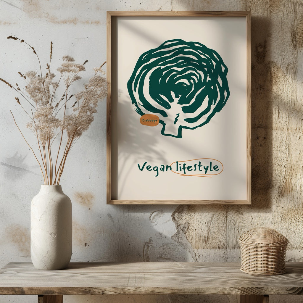 Vegan Lifestyle Food for the Kitchen - Rolled Poster Wall Art Print | House Prints
