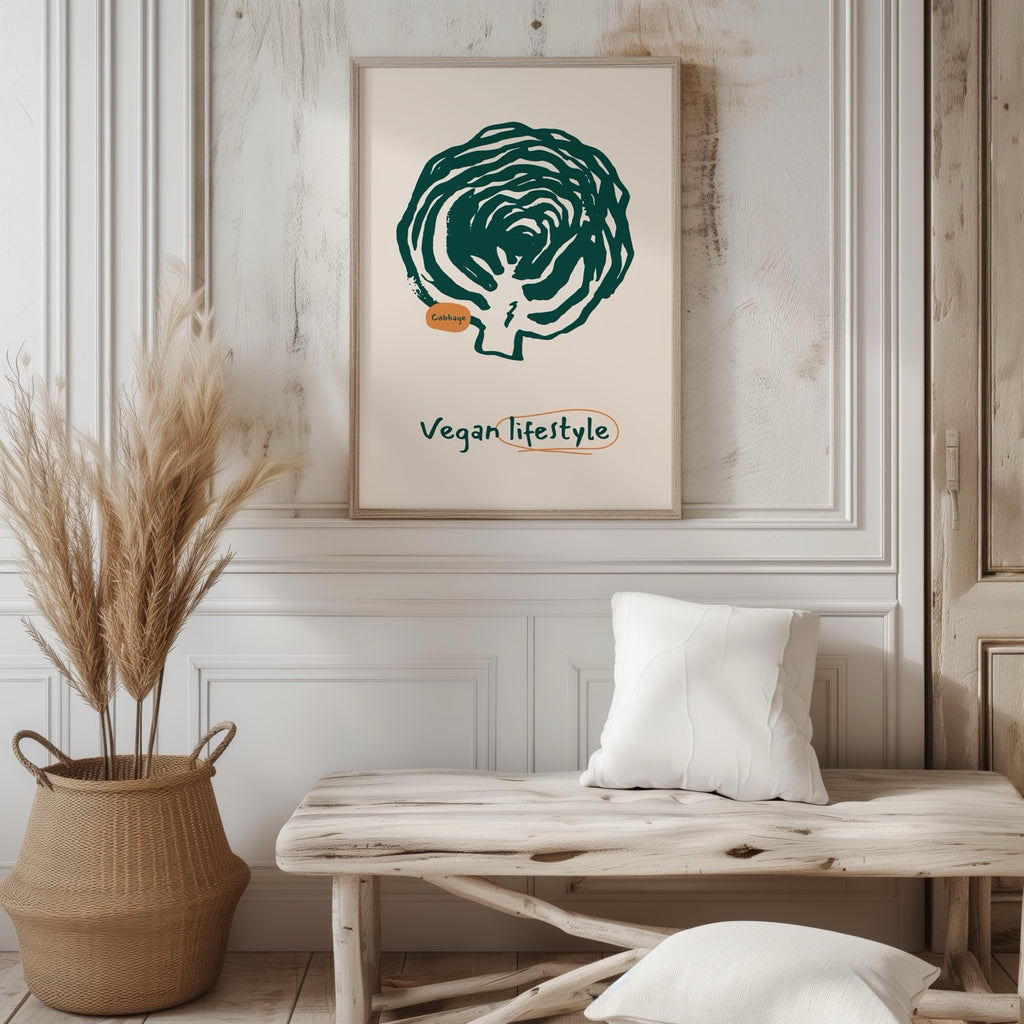 Vegan Lifestyle Food for the Kitchen - Rolled Poster Wall Art Print | House Prints