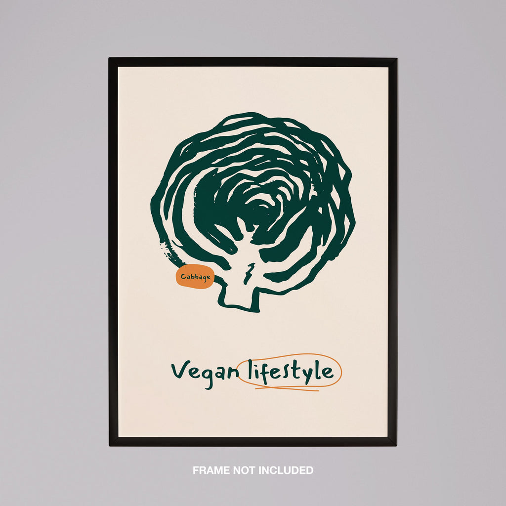 Vegan Lifestyle Food for the Kitchen - Rolled Poster Wall Art Print | House Prints
