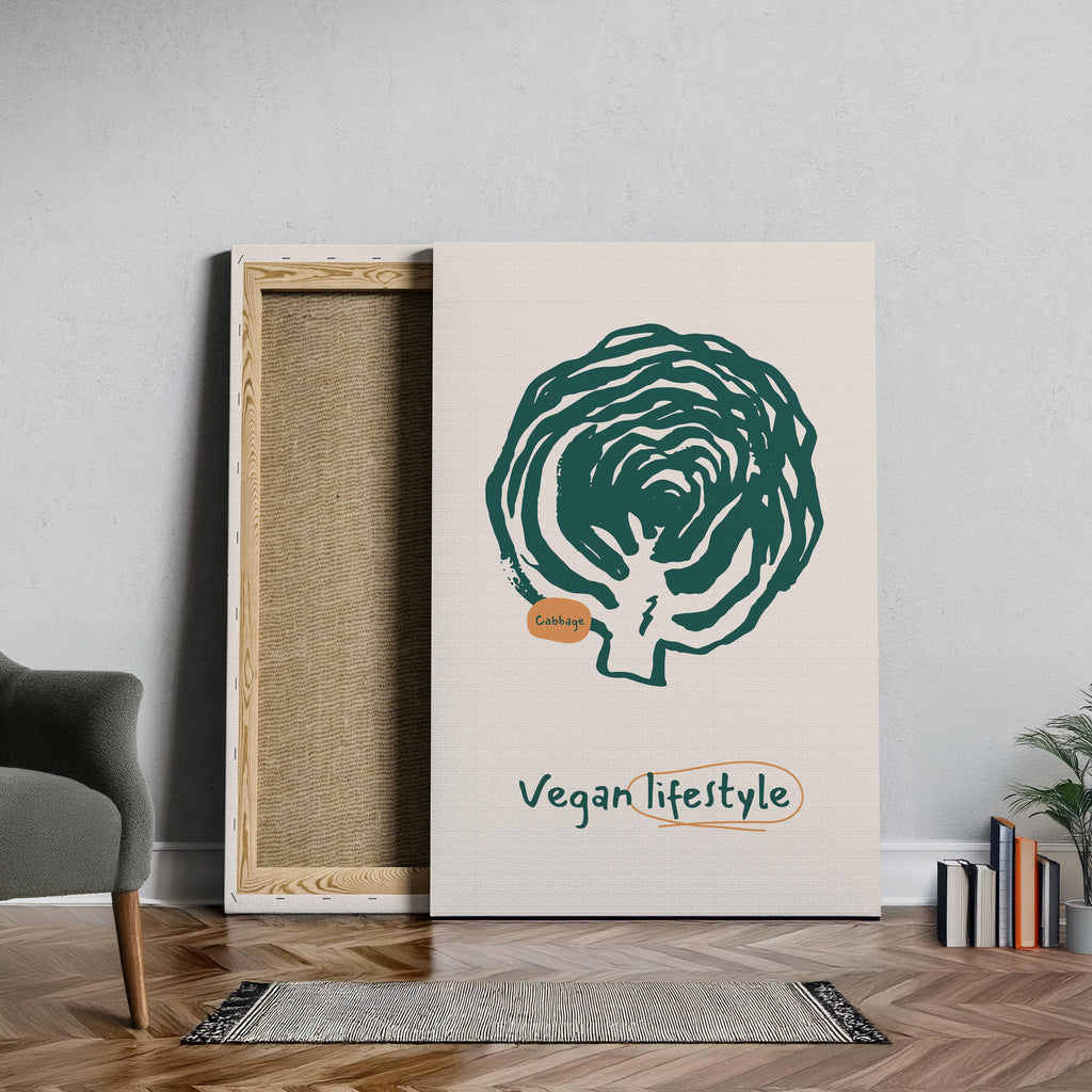 Vegan Lifestyle Food for the Kitchen - Framed Canvas Wall Art Print | House Prints