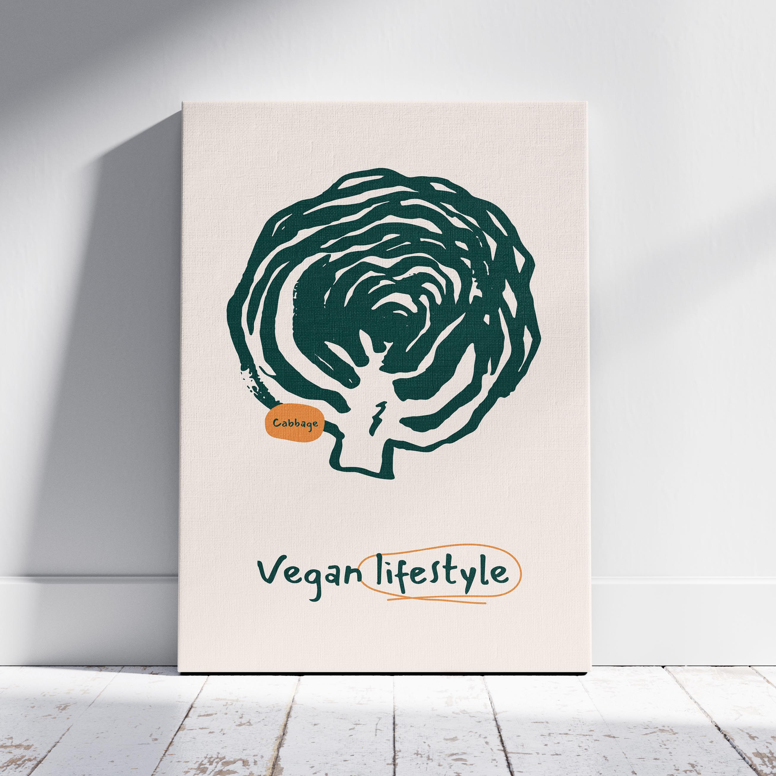 Vegan Lifestyle Food for the Kitchen - Framed Canvas Wall Art Print | House Prints
