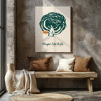 Vegan Lifestyle Food for the Kitchen - Framed Canvas Wall Art Print | House Prints
