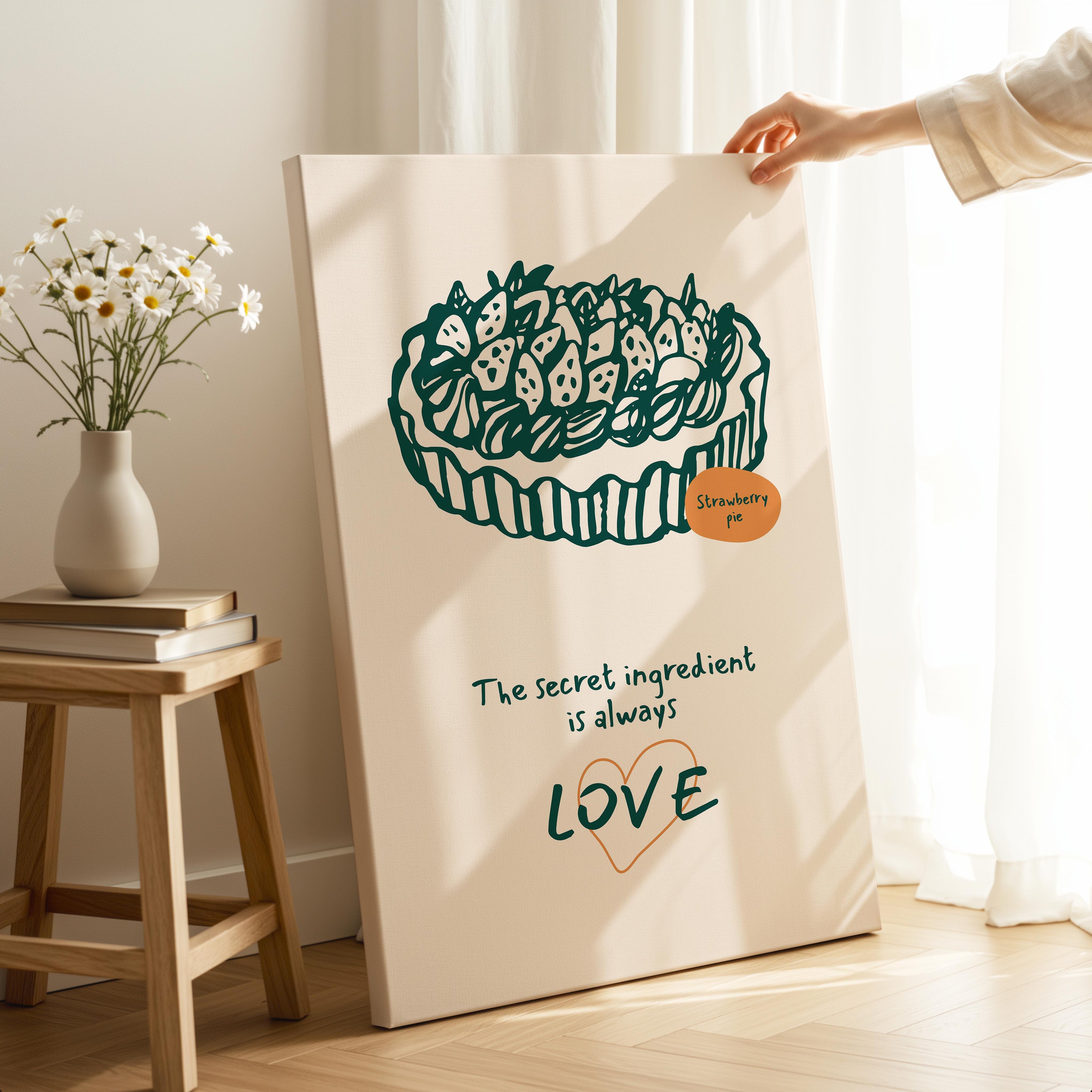 The Secret Ingredient Is Always Love - Framed Canvas Wall Art Print | House Prints