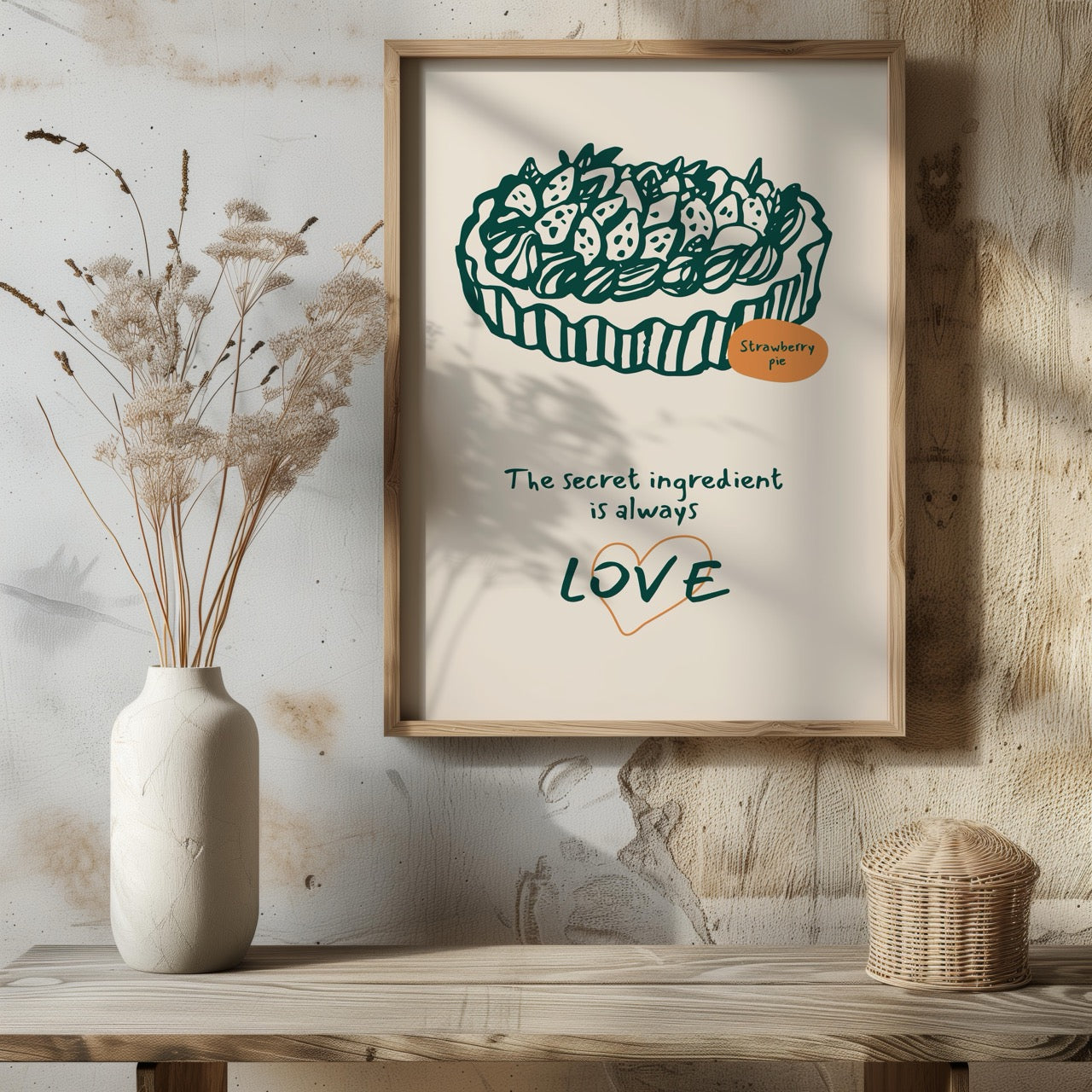 The Secret Ingredient Is Always Love - Rolled Poster Wall Art Print | House Prints