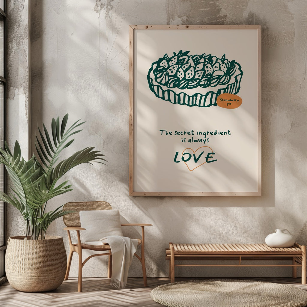The Secret Ingredient Is Always Love - Rolled Poster Wall Art Print | House Prints