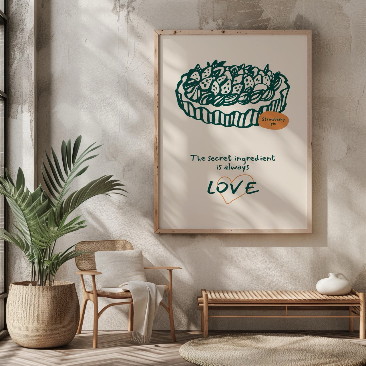 The Secret Ingredient Is Always Love - Rolled Poster Wall Art Print | House Prints