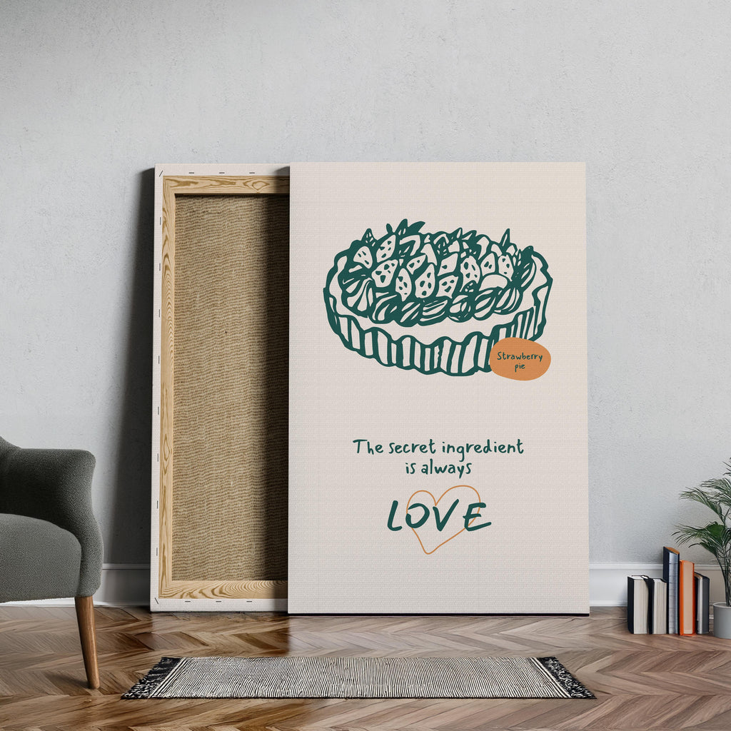 The Secret Ingredient Is Always Love - Framed Canvas Wall Art Print | House Prints