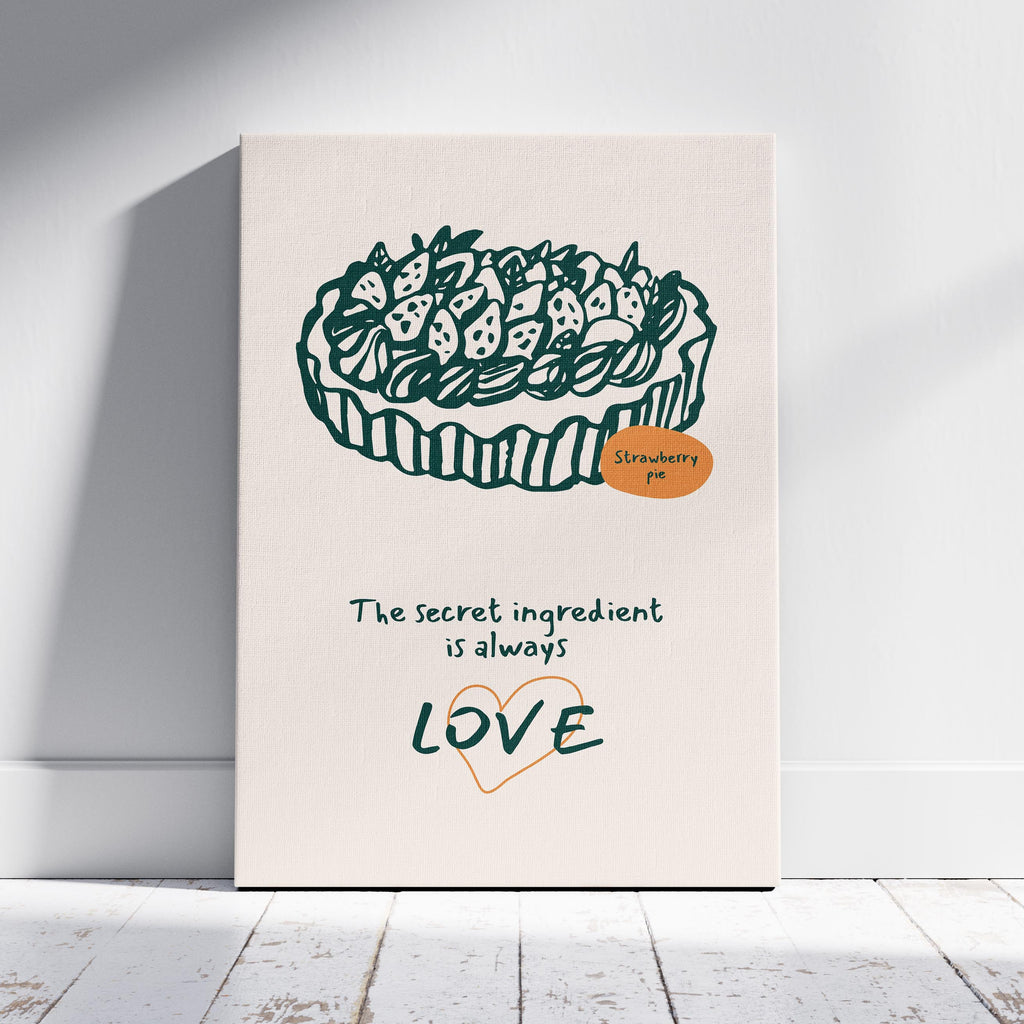 The Secret Ingredient Is Always Love - Framed Canvas Wall Art Print | House Prints