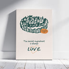 The Secret Ingredient Is Always Love - Framed Canvas Wall Art Print | House Prints