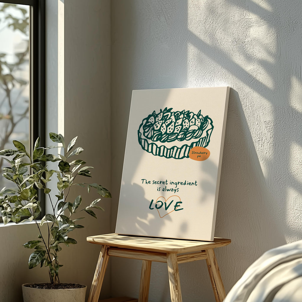 The Secret Ingredient Is Always Love - Framed Canvas Wall Art Print | House Prints