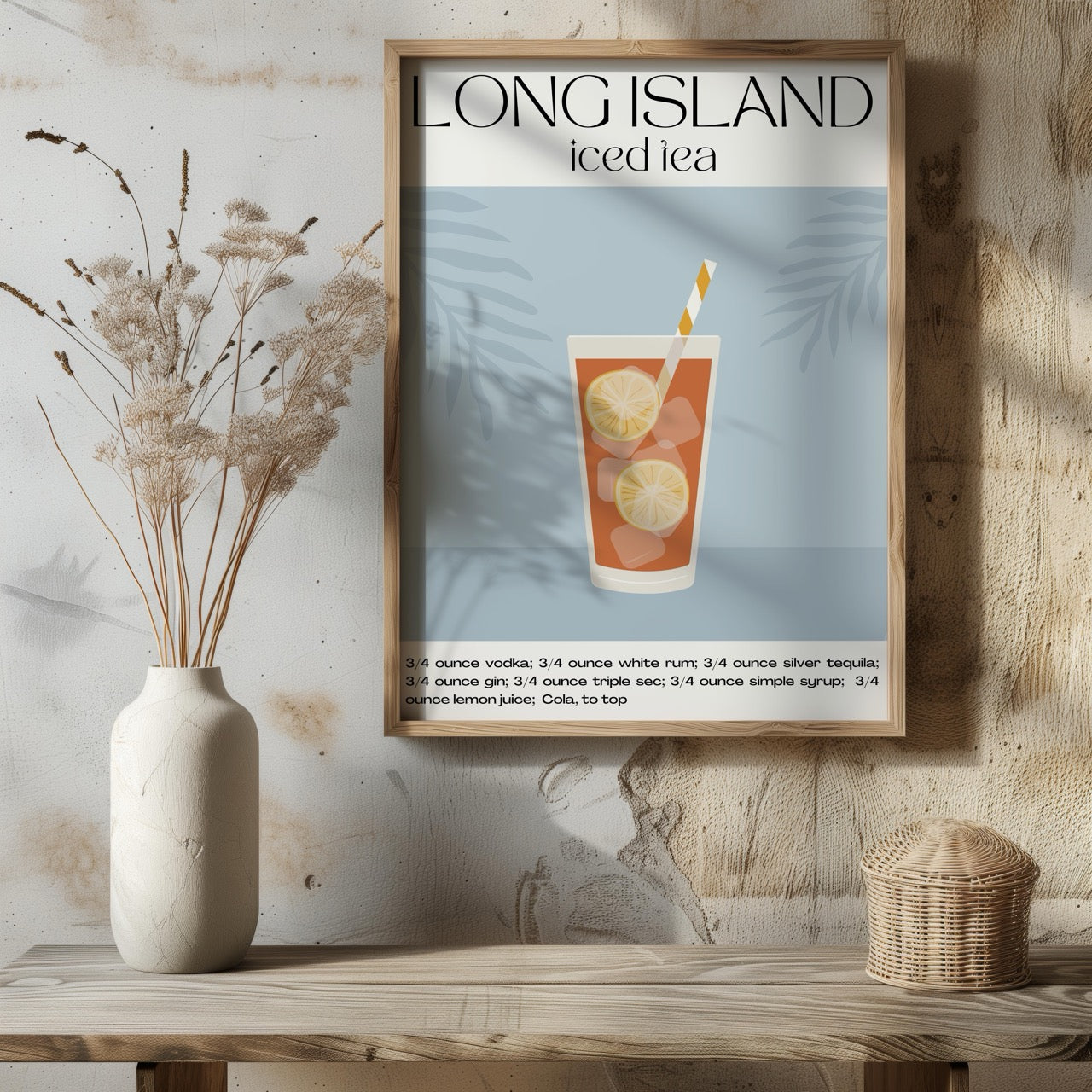 Classic Long Island Iced Tea Summer Drinks - Rolled Poster Wall Art Print | House Prints