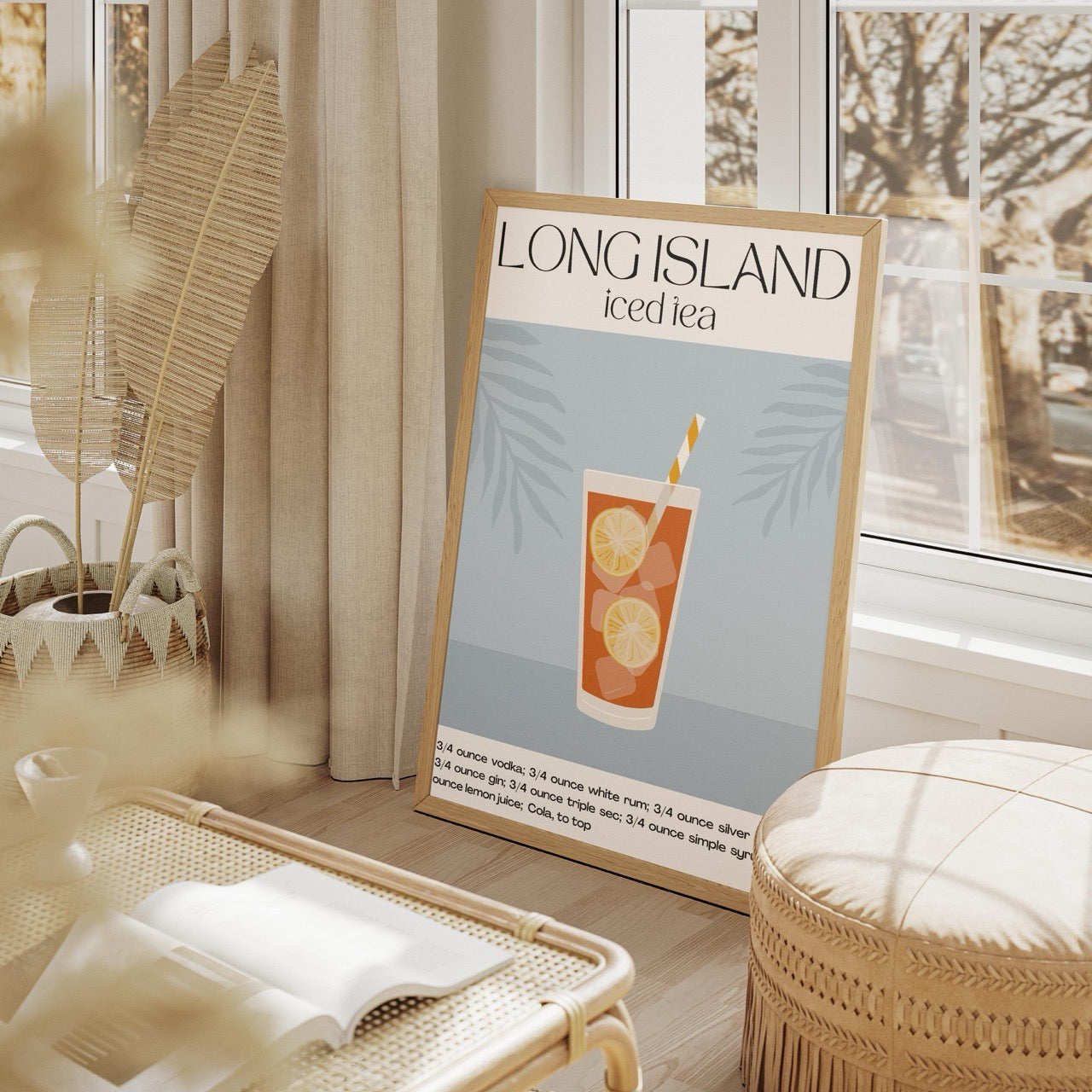 Classic Long Island Iced Tea Summer Drinks - Rolled Poster Wall Art Print | House Prints
