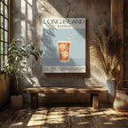 Classic Long Island Iced Tea Summer Drinks - Framed Canvas Wall Art Print | House Prints