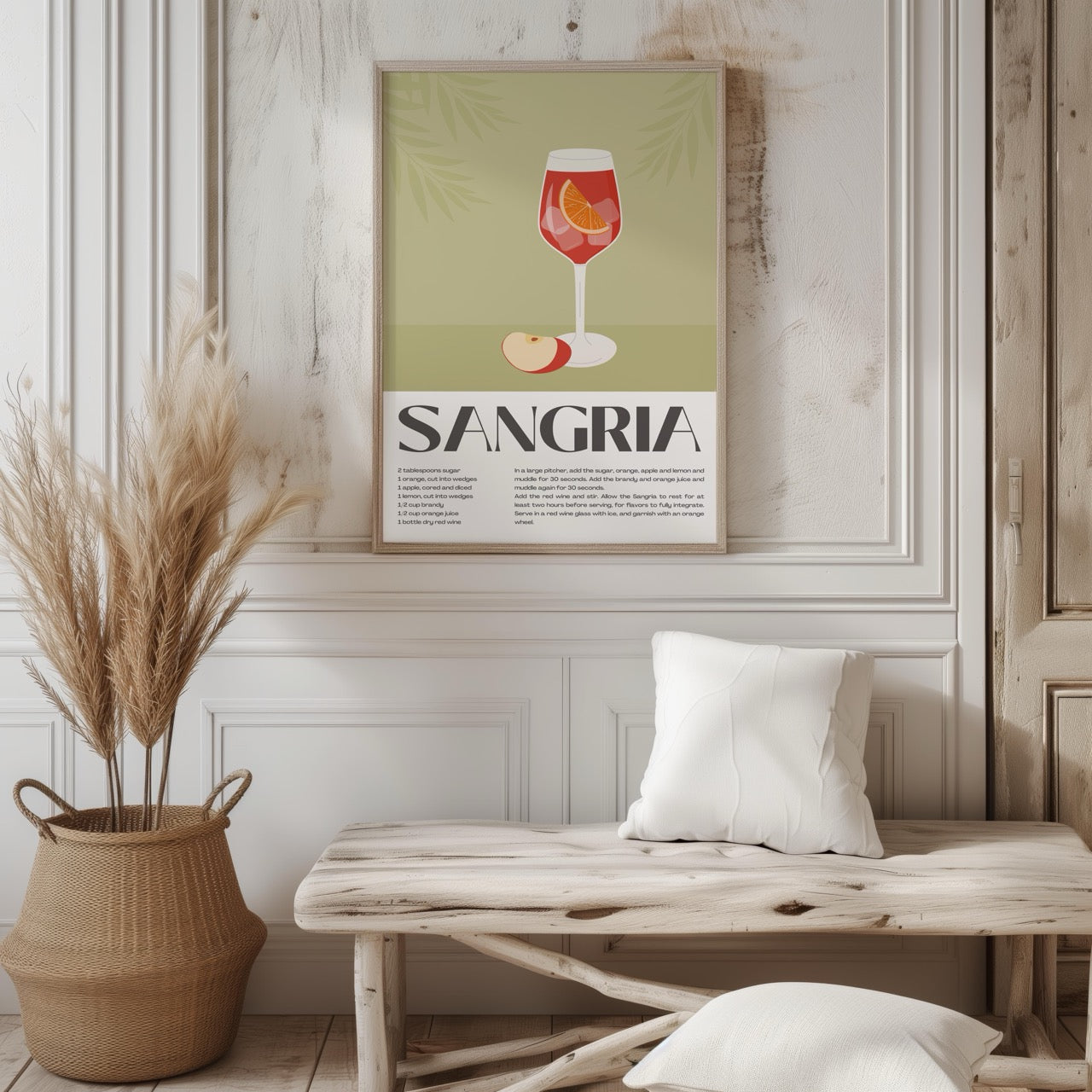 Classic Sangria Summer Cocktail Drinks - Rolled Poster Wall Art Print | House Prints