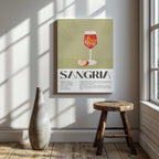 Classic Sangria Summer Cocktail Drinks - Framed Canvas Wall Art Print | House Prints