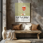 Classic Sangria Summer Cocktail Drinks - Framed Canvas Wall Art Print | House Prints