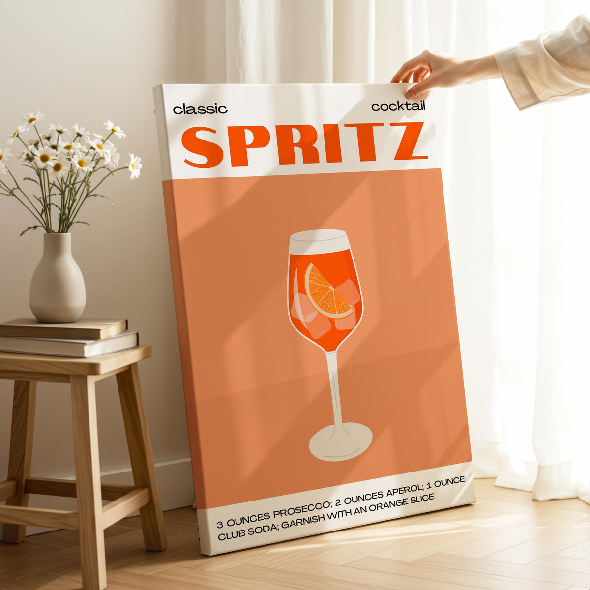 Classic Aperol Spritz Orange Cocktail Drinks - Framed Canvas Wall Art Print | House Prints