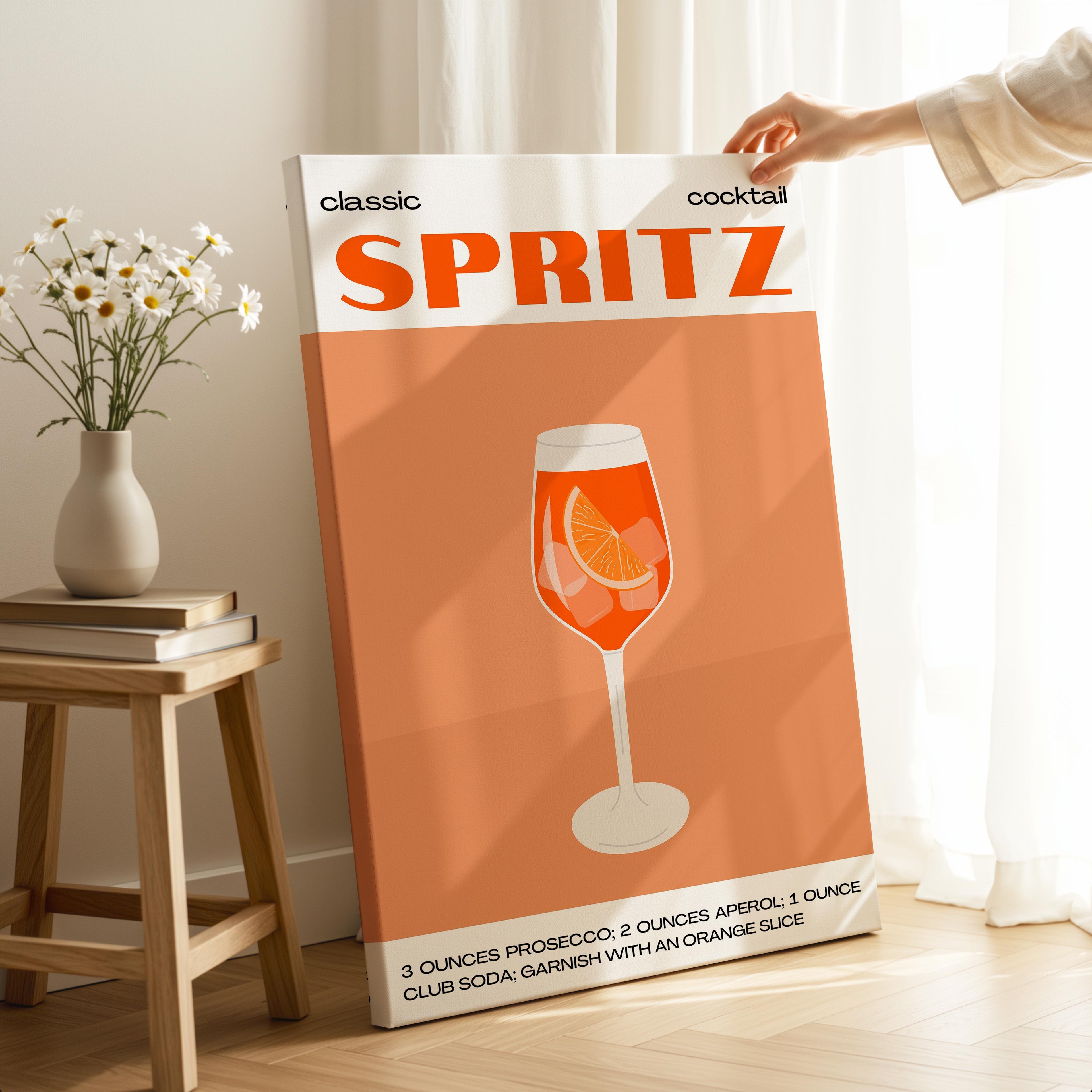 Classic Aperol Spritz Orange Cocktail Drinks - Framed Canvas Wall Art Print | House Prints