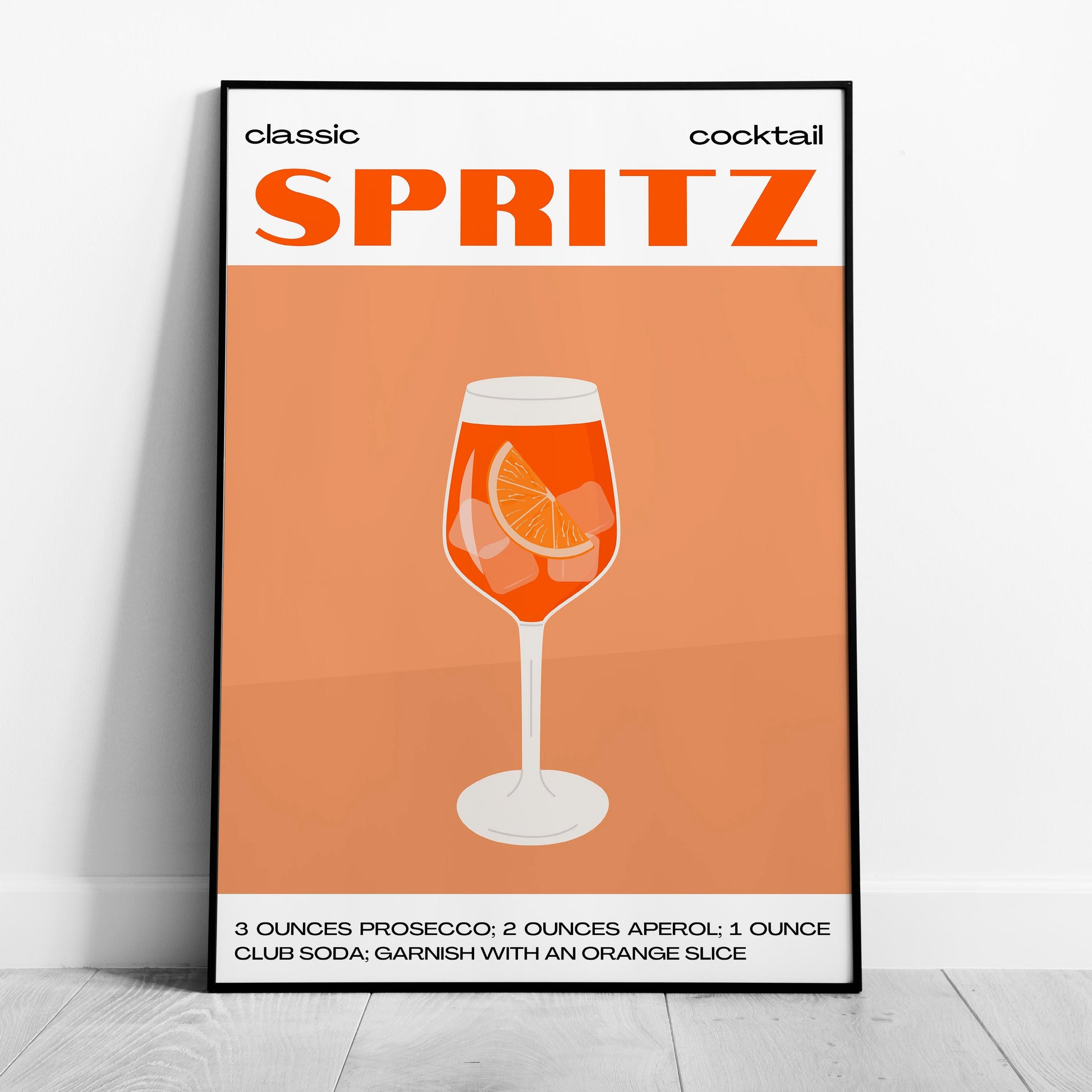 Classic Aperol Spritz Orange Cocktail Drinks - Rolled Poster Wall Art Print - House Prints