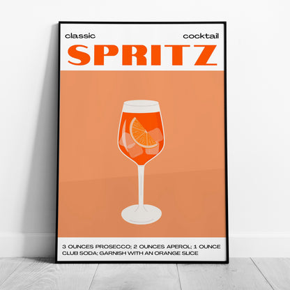 Classic Aperol Spritz Orange Cocktail Drinks - Rolled Poster Wall Art Print - House Prints