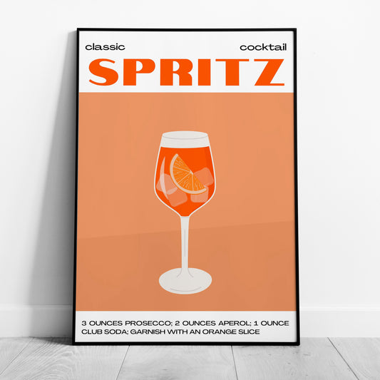Classic Aperol Spritz Orange Cocktail Drinks - Rolled Poster Wall Art Print - House Prints