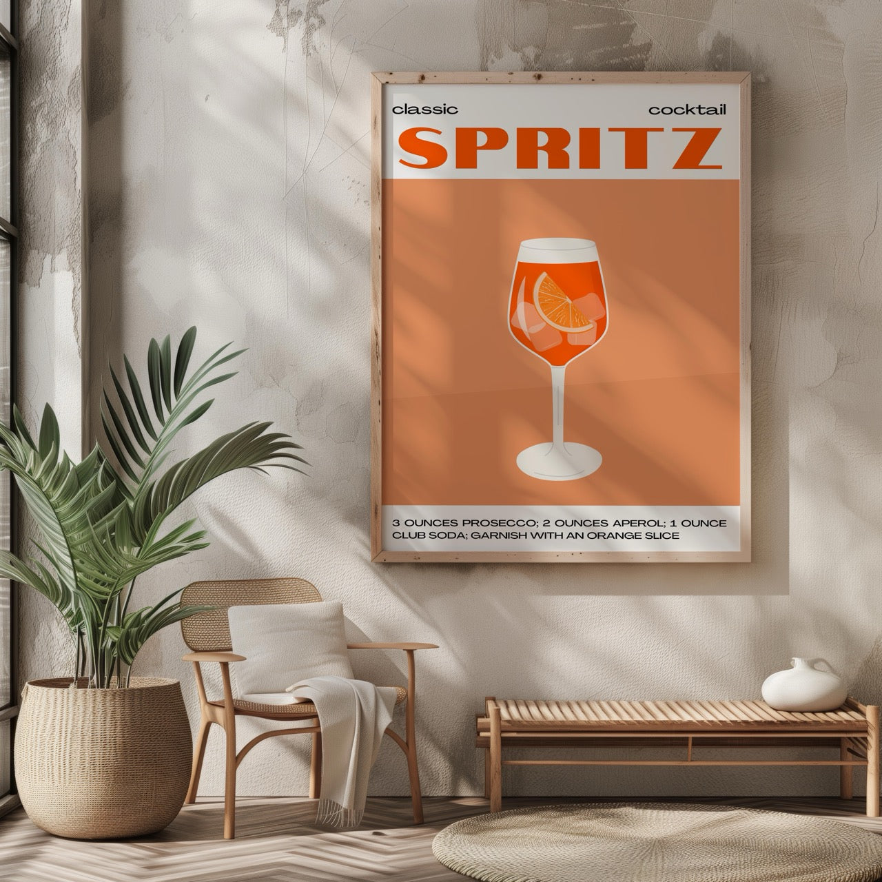 Classic Aperol Spritz Orange Cocktail Drinks - Rolled Poster Wall Art Print - House Prints