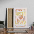 Full Time Pasta Lover Kitchen Cooking - Framed Canvas Wall Art Print | House Prints