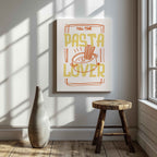 Full Time Pasta Lover Kitchen Cooking - Framed Canvas Wall Art Print | House Prints