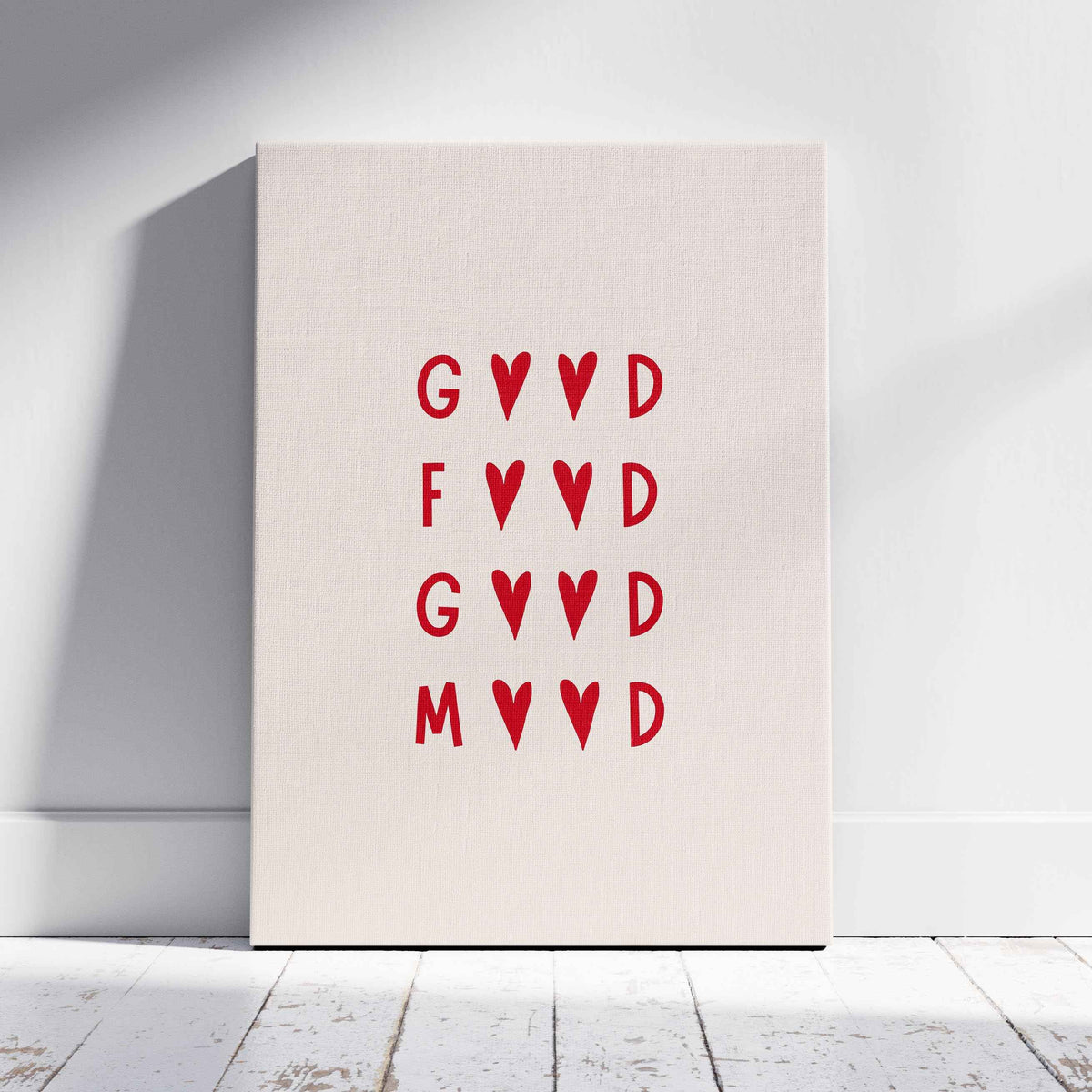 Good Food, Good Mood Kitchen Quote - Framed Canvas Wall Art Print | House Prints