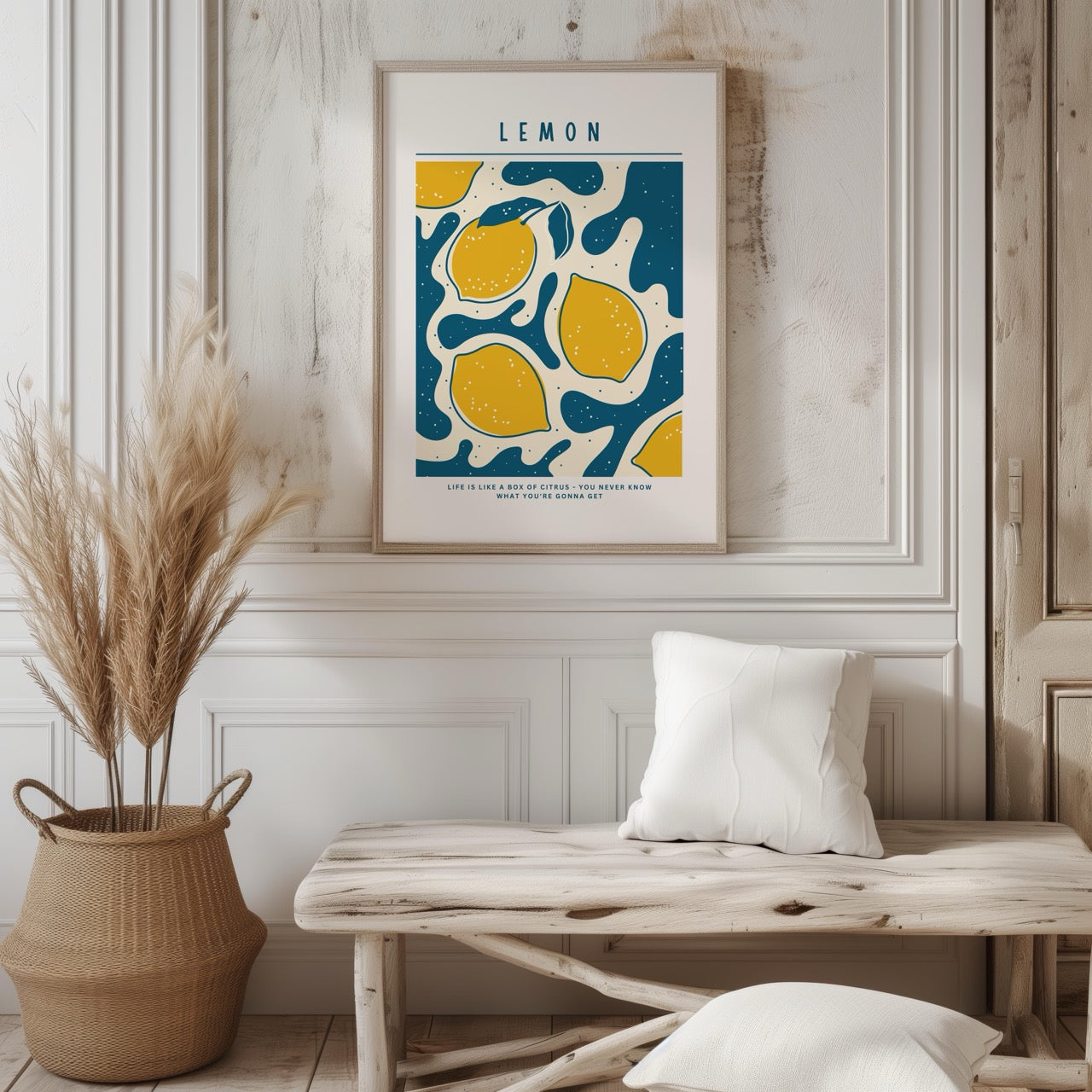 Life Is Like a Box of Citrus Lemons - Rolled Poster Wall Art Print | House Prints
