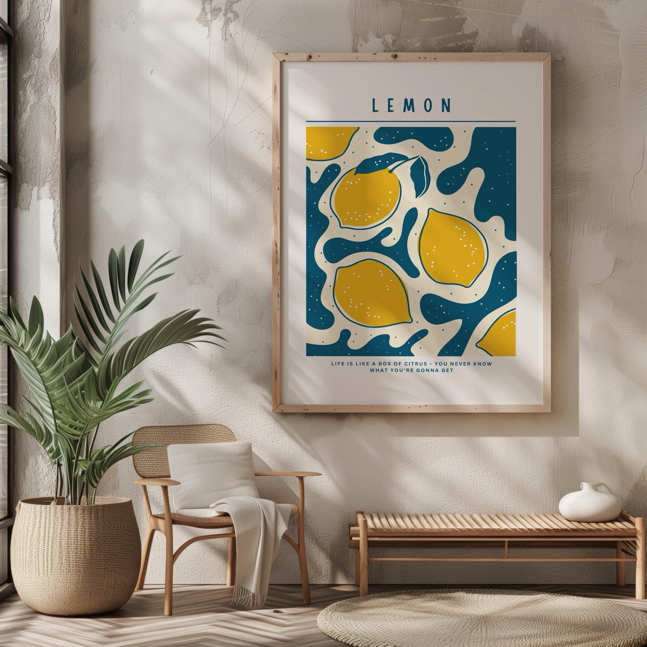 Life Is Like a Box of Citrus Lemons - Rolled Poster Wall Art Print | House Prints