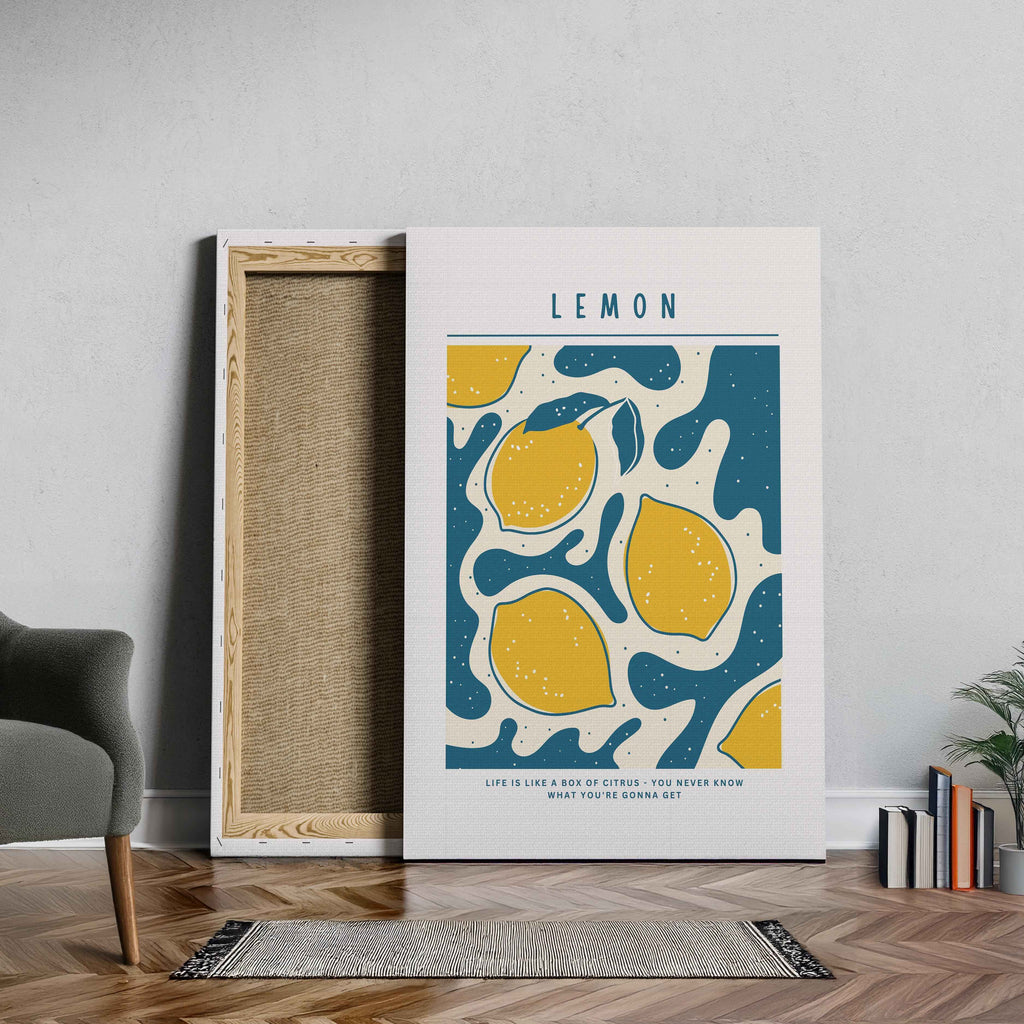 Life Is Like a Box of Citrus Lemons - Framed Canvas Wall Art Print | House Prints