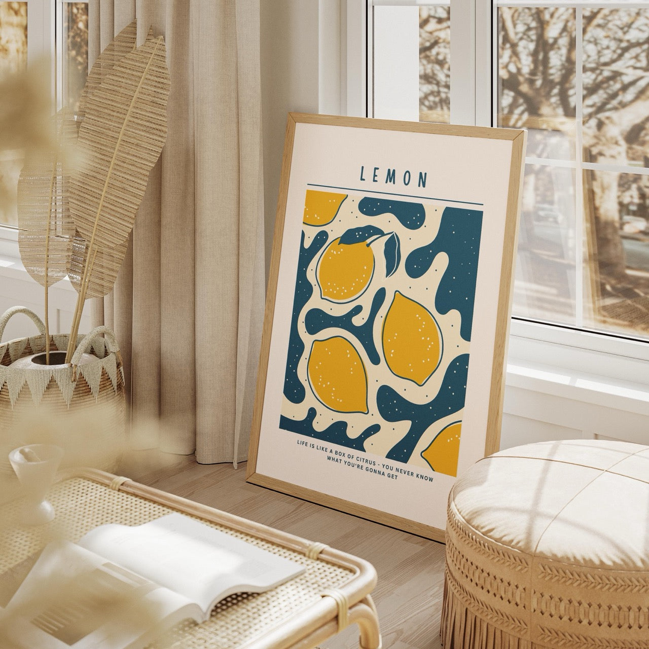 Life Is Like a Box of Citrus Lemons - Rolled Poster Wall Art Print | House Prints