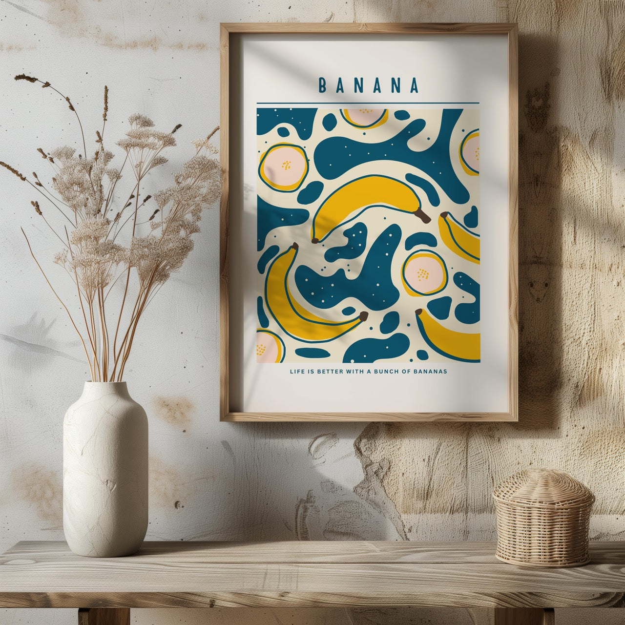 Life Is Better With A Bunch of Bananas - Rolled Poster Wall Art Print | House Prints
