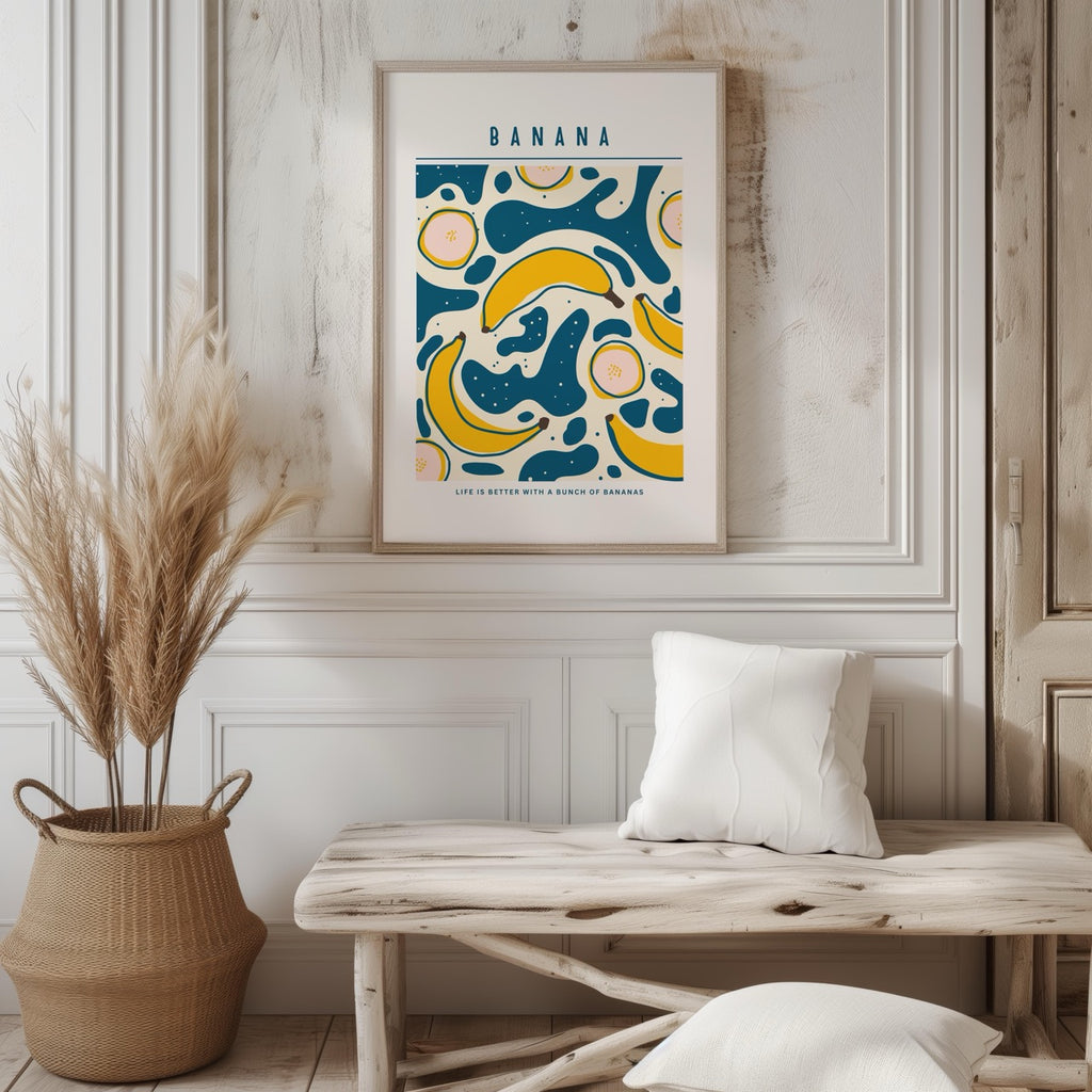 Life Is Better With A Bunch of Bananas - Rolled Poster Wall Art Print | House Prints