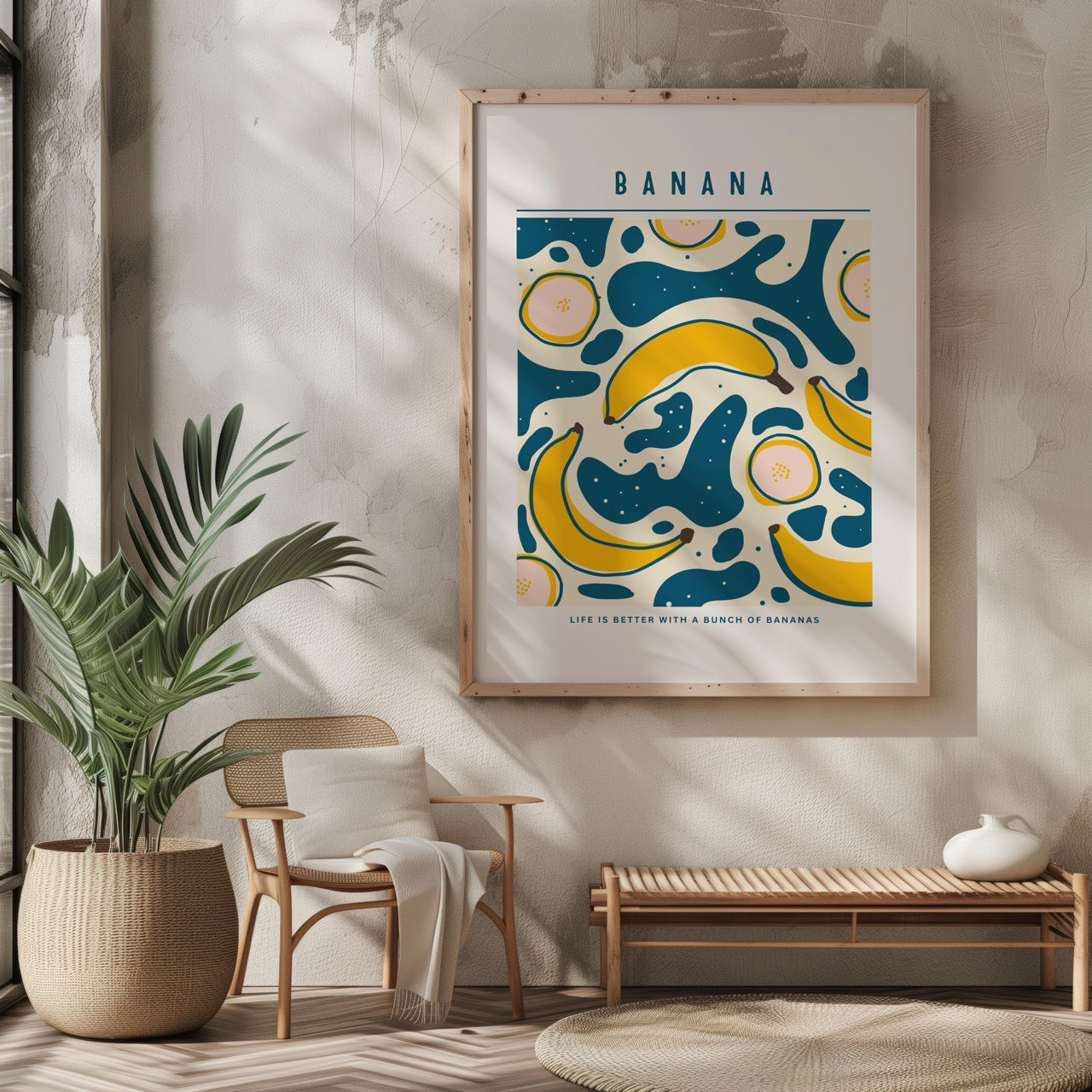 Life Is Better With A Bunch of Bananas - Rolled Poster Wall Art Print | House Prints