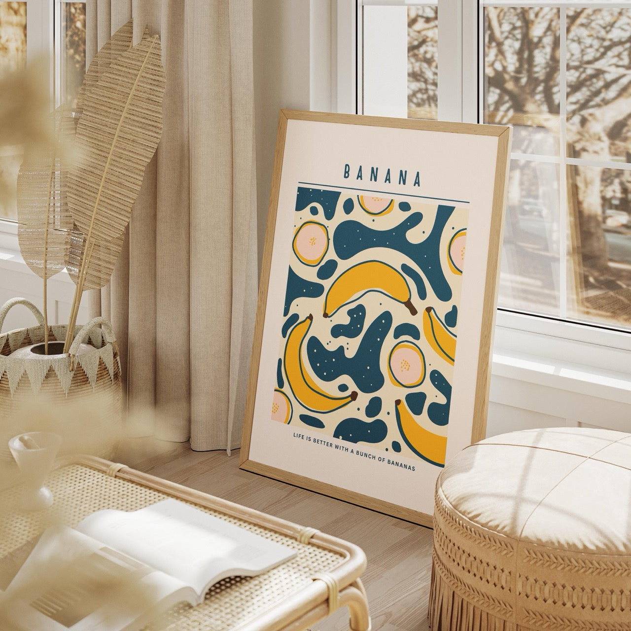 Life Is Better With A Bunch of Bananas - Rolled Poster Wall Art Print | House Prints