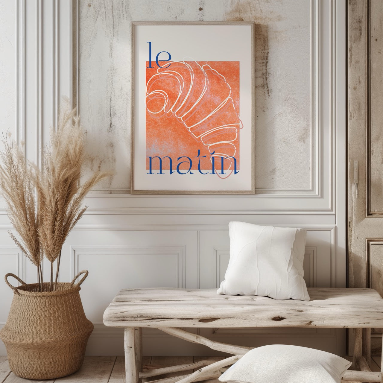 Le Matin Morning Breakfast Croissant - Rolled Poster Wall Art Print | House Prints