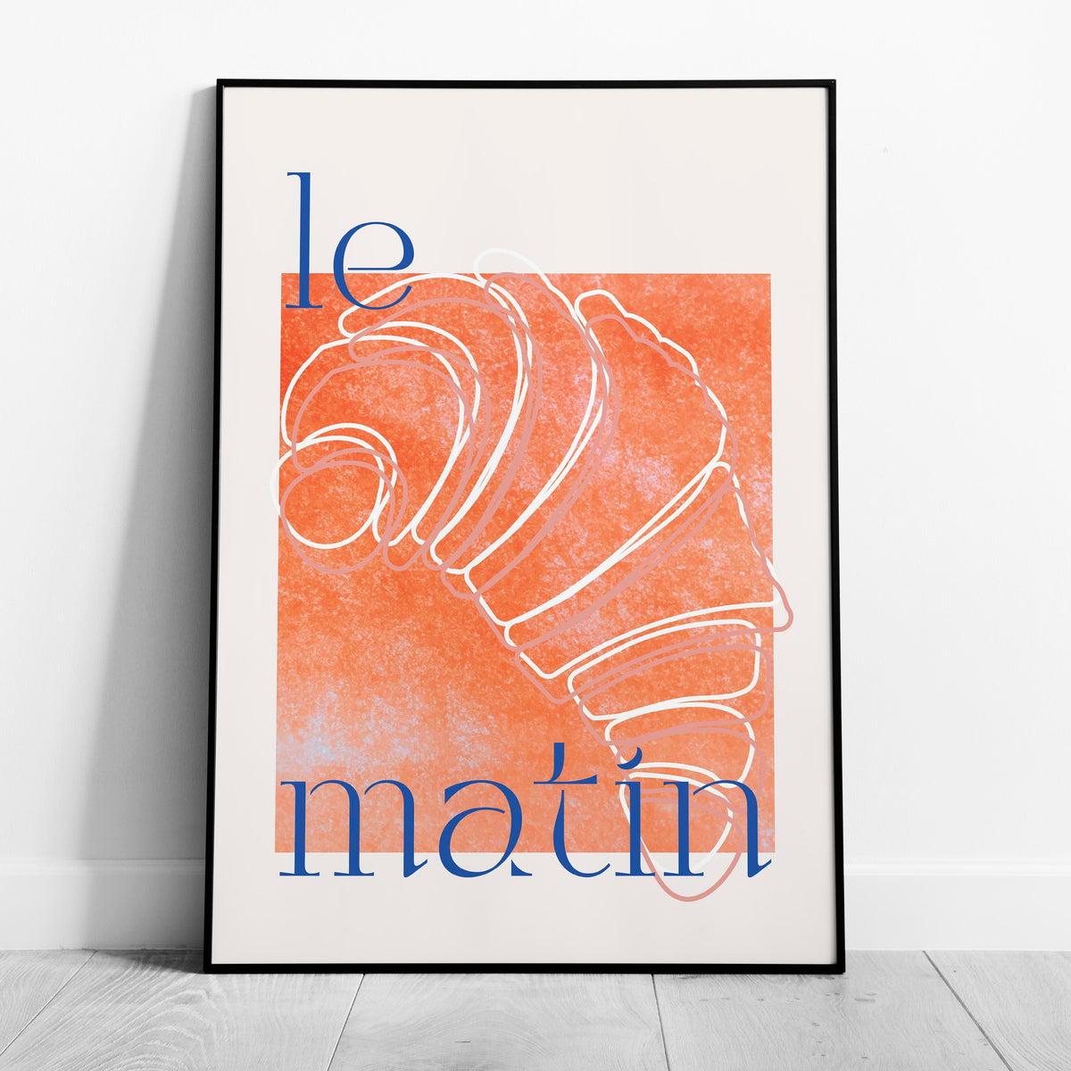Le Matin Morning Breakfast Croissant - Rolled Poster Wall Art Print | House Prints