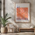Le Matin Morning Breakfast Croissant - Rolled Poster Wall Art Print | House Prints
