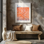 Le Matin Morning Breakfast Croissant - Framed Canvas Wall Art Print | House Prints