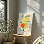 Citrus Lemon Botanical Family Kitchen - Framed Canvas Wall Art Print | House Prints
