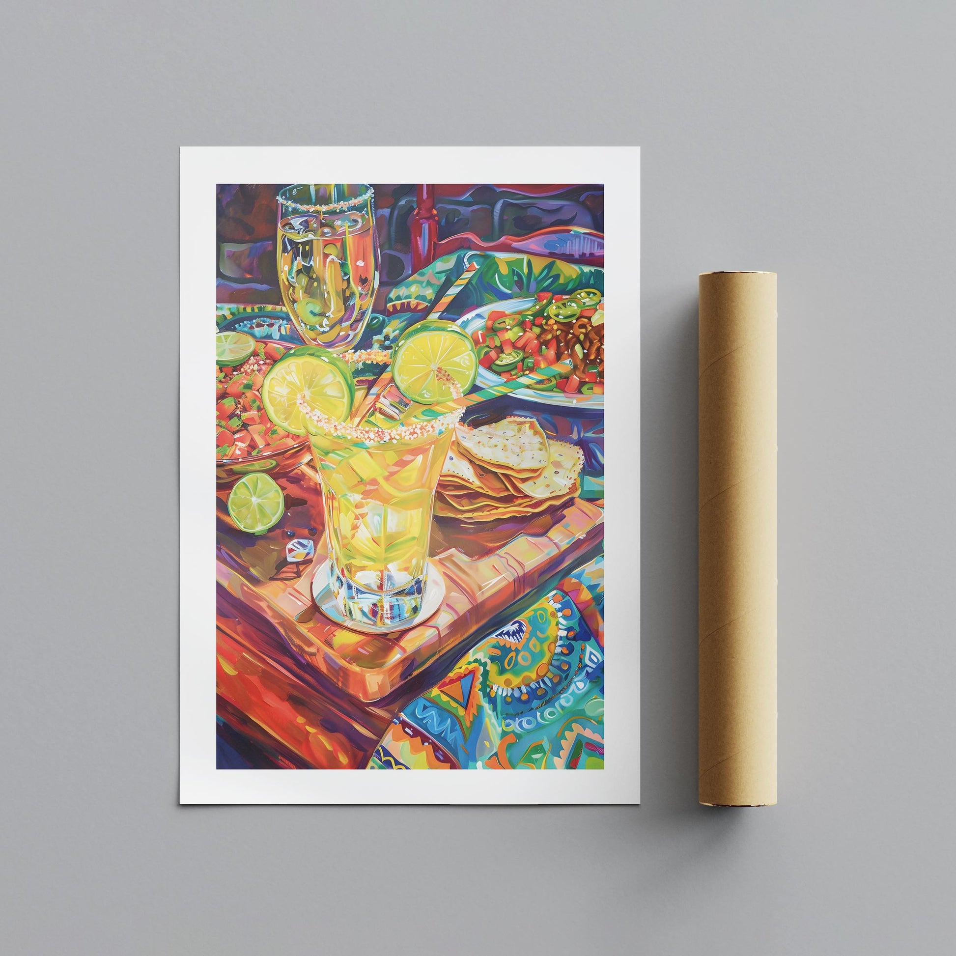 Fiesta Vibes and Lime Cheers - Rolled Poster Wall Art Print - House Prints