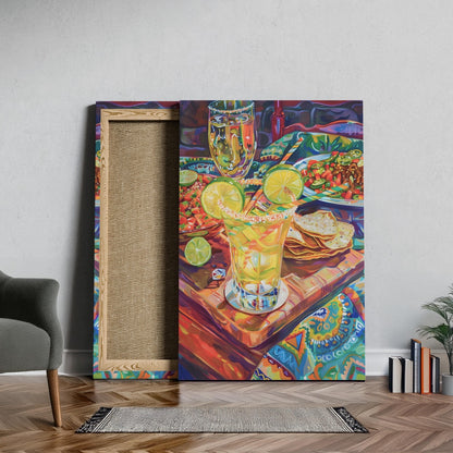 Fiesta Vibes and Lime Cheers - Framed Canvas Wall Art Print - House Prints