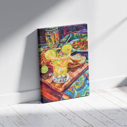 Fiesta Vibes and Lime Cheers - Framed Canvas Wall Art Print - House Prints