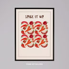 Spice It Up Hot Red Chilli Peppers Food - Rolled Poster Wall Art Print | House Prints