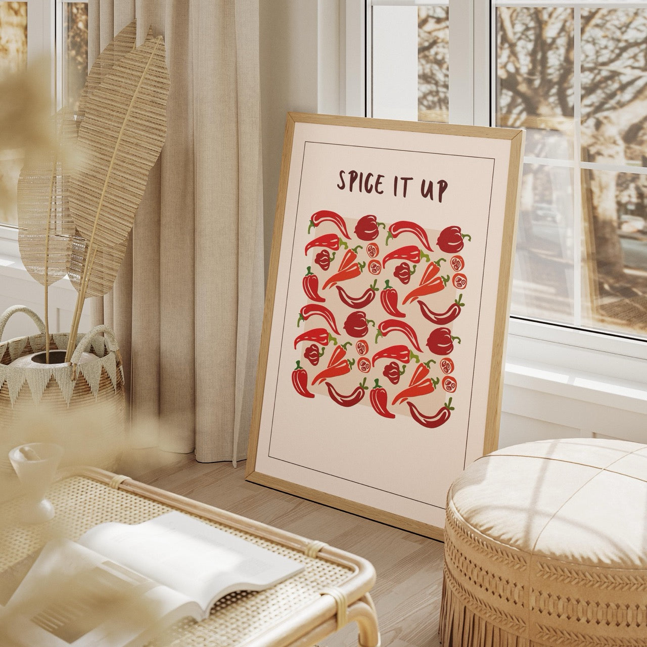 Spice It Up Hot Red Chilli Peppers Food - Rolled Poster Wall Art Print | House Prints