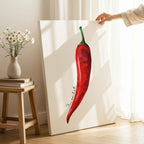 Red I'm So Hot Chilli Pepper - Framed Canvas Wall Art Print | House Prints